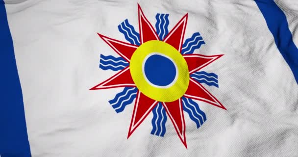 칼데아 사람들의 깃발을 흔들며 움직이는 애니메이션 — 비디오