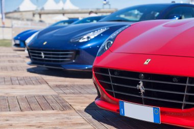 Chantilly, Fransa - 03 Eylül 2016: Ferrari sıraları.