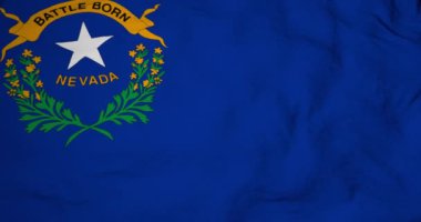 Nevada (ABD) bayrağının tam kare 3D animasyonu.