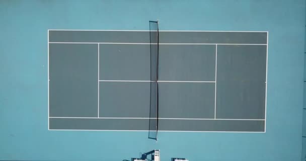 Vista Aerea Del Campo Tennis — Video Stock