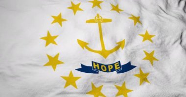 Rhode Island (ABD) bayrağının 3D animasyonu.