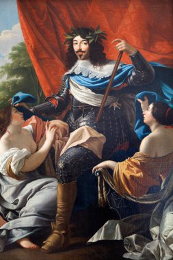 Portrait of Louis XIII of France painted by Simon Vouet in 1640. clipart