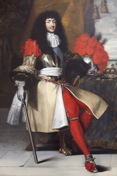 Portrait Louis Xiv France Peint Par Claude Lefebvre 1670 — Photo