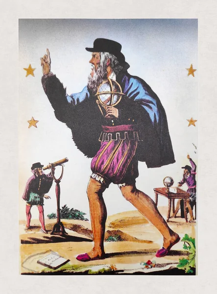Jean tarafından 1837 'de yaratılan ünlü astrolog Nostradamus' un portresi..