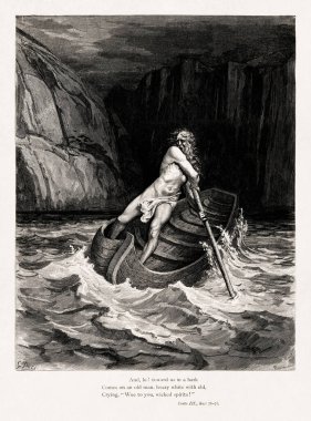 1857 'de Gustave Dore tarafından Dante Alighieri' nin 14. yüzyılda yayınlanan destansı şiirlerinin yeni baskısını çizmek için çizilmiş..