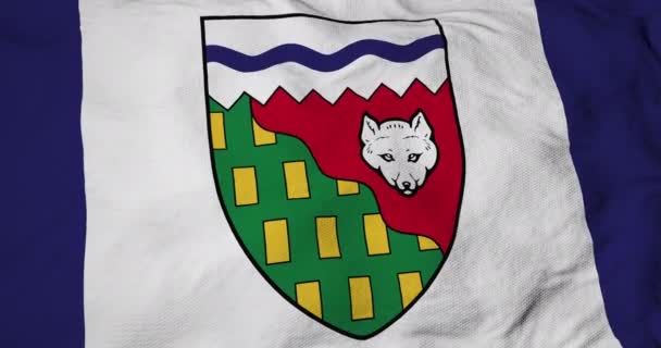 Animation Einer Flagge Der Northwest Territories Kanada Die Geschwenkt Wird — Stockvideo