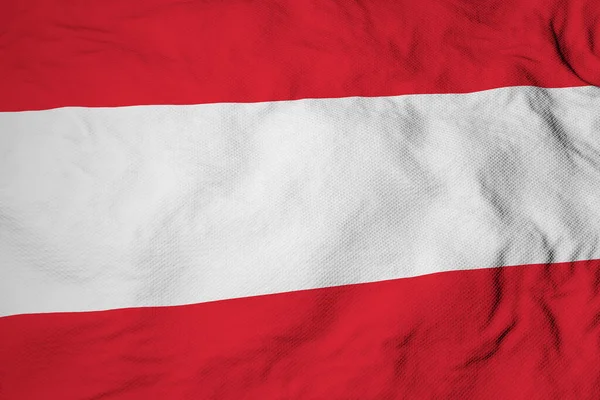 Kompletní Snímek Vlnící Rakouské Vlajce Vykreslování — Stock fotografie