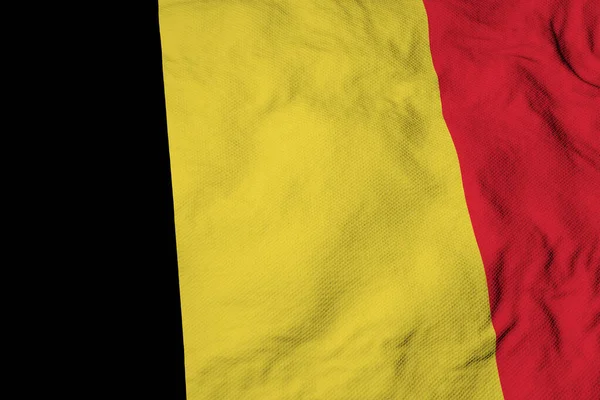 Full Frame Närbild Viftande Belgisk Flagga Rendering — Stockfoto