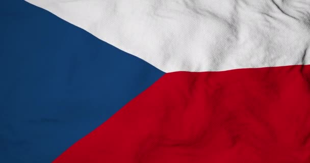 Volledige Frame Animatie Van Een Tsjechische Vlag Zwaaiend — Stockvideo