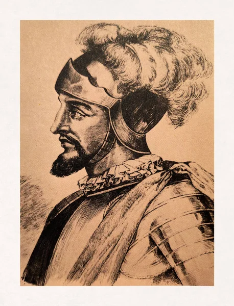Portret Hiszpańskiego Odkrywcy Vasco Nuneza Balboa Wykonany Przez Nieznanego Artystę — Zdjęcie stockowe