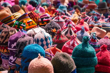 : colorful wool hats for the harsh winter that is about to arrive