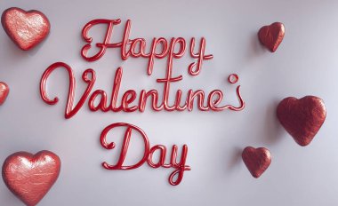 hearts hanging on a wall for our Valentine's Day