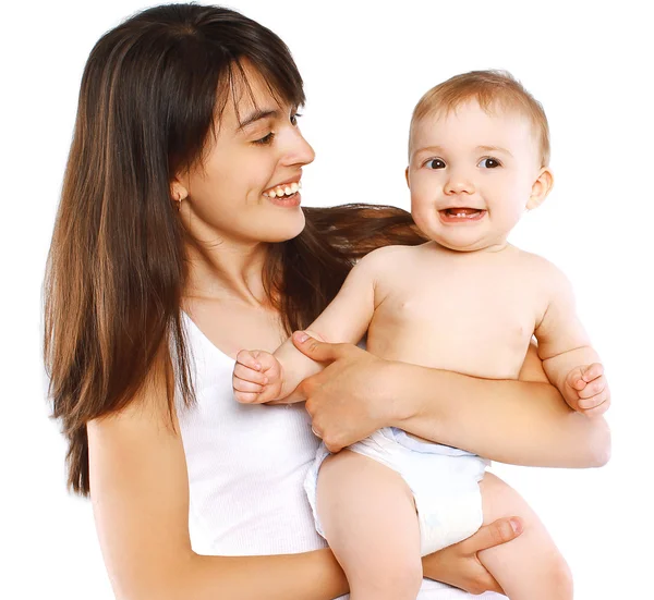 Cheerful mother and baby — Stock Photo, Image