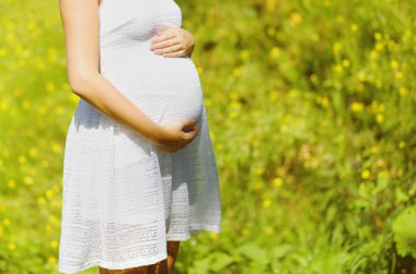 soyut hamile kadın açık havada yaz