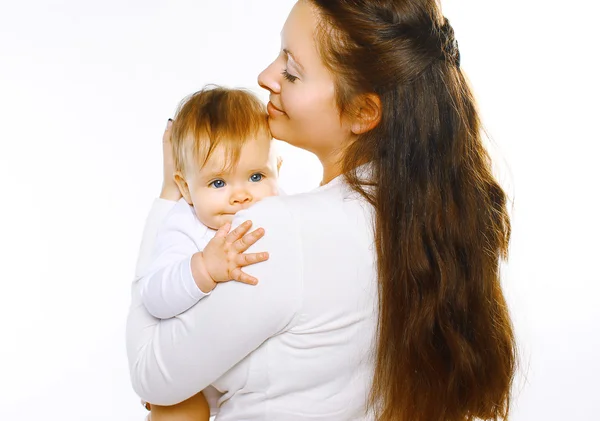 Stående söt baby och mamma tillsammans — Stockfoto