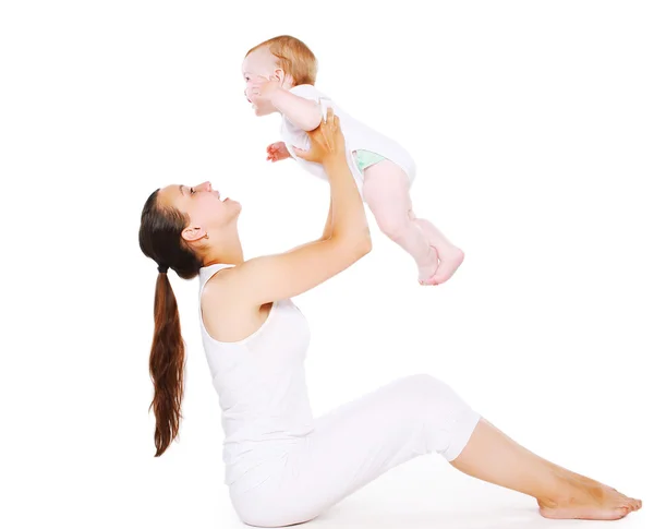 Maman et bébé s'amusent — Photo