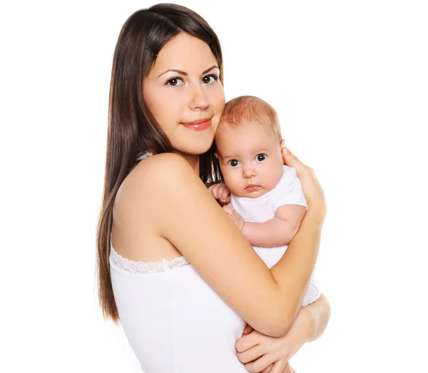 Portrait young lovely mother with her infant — Stock Photo, Image