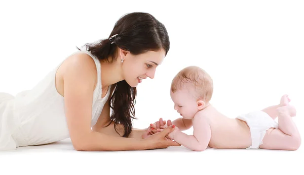 Moeder spelen met baby — Stockfoto