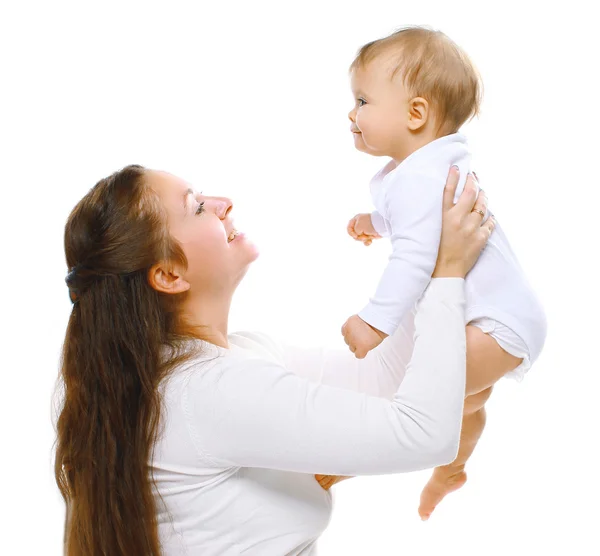 Gelukkig moeder en schattige kleine baby — Stockfoto