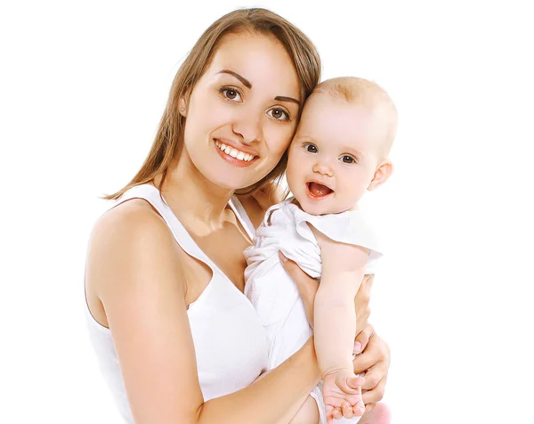 Feliz joven mamá y el bebé se divierten juntos —  Fotos de Stock