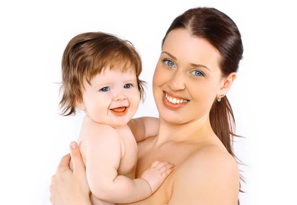 Feliz sonriente madre y bebé divirtiéndose juntos —  Fotos de Stock