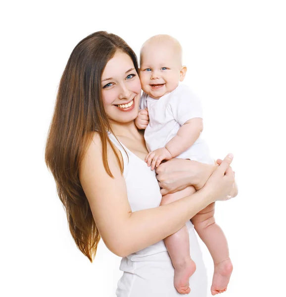 Felice giovane madre con il suo bambino carino — Foto Stock