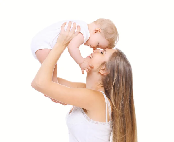 Mãe feliz e seu bebê se divertir juntos — Fotografia de Stock