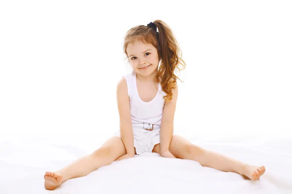 Portrait of happy little girl child having fun — Stock Photo, Image