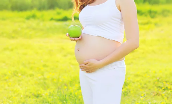 Embarazo, deporte y estilo de vida de la salud - mujer embarazada joven ingenio —  Fotos de Stock