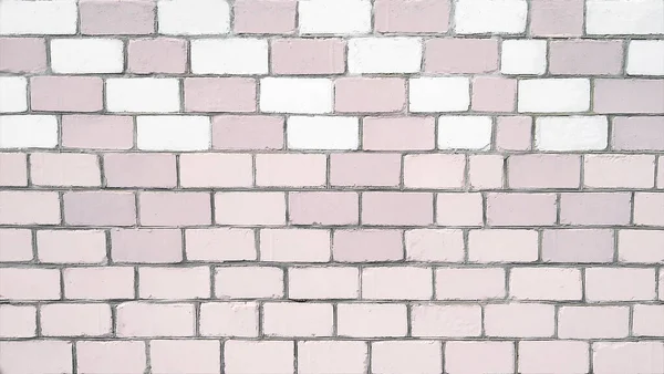 明るく 信頼性が高く 強い白ピンクのレンガの壁のテクスチャ 保護構造 — ストック写真