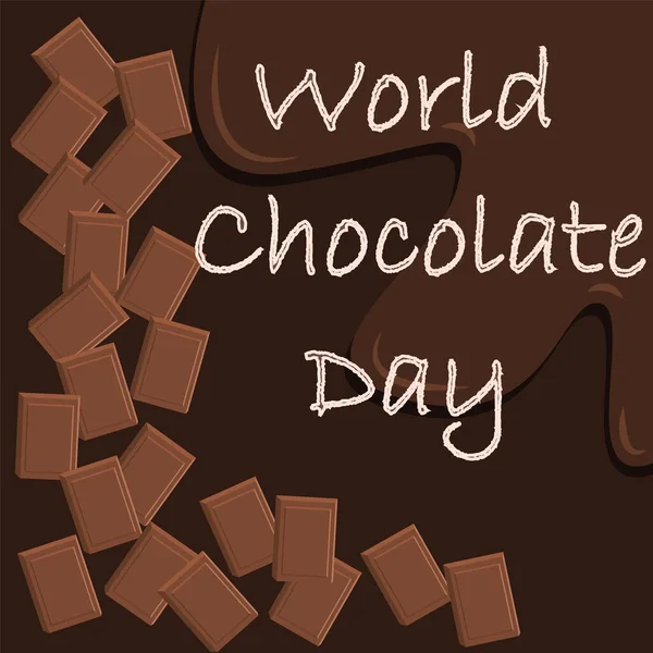 Día Mundial Del Chocolate Día Importante Cartel Del Día Del — Foto de Stock