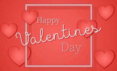 Tebrik kartı. Sevgililer Günün kutlu olsun. Pembe arka planda ses ölçüsü kalpler. Vektör illüstrasyonu