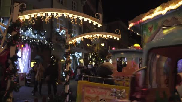 Colmar France December 2019 Traditional Celebration Magical Christmas French Colmar — Stock Video