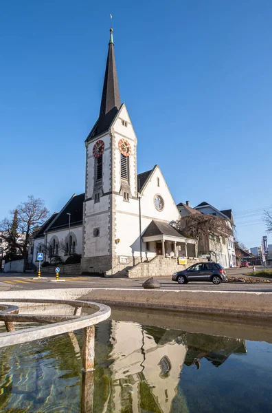 Рейнфельден Швейцария Ноября 2020 Года Протестантская Церковь Рейнфельдене — стоковое фото