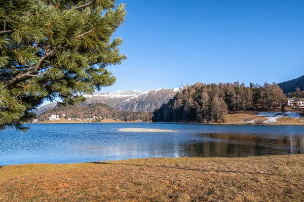 スイスのセント モリッツ 2020年11月26日 スイスの湖の美しい冬の風景セント モリッツ — ストック写真