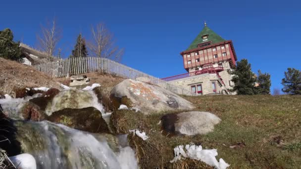 Moritz Ελβετία Νοεμβρίου 2020 Moritz Λίμνη Του Είναι Μια Υψηλή — Αρχείο Βίντεο