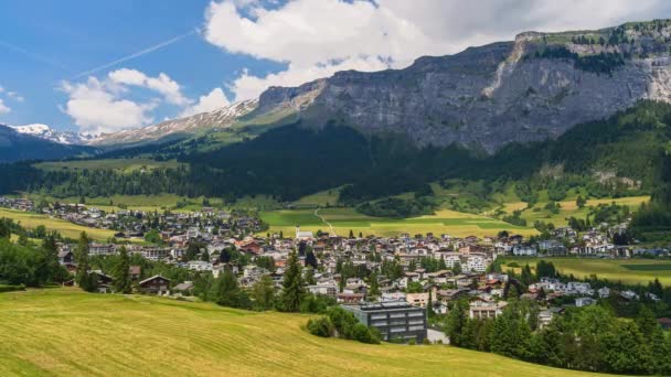 Flims Kommun Regionen Imboden Den Schweiziska Kantonen Graubnden Staden Flims — Stockvideo