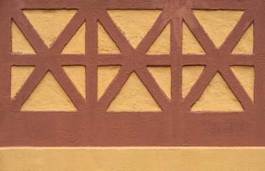 Fransa 'da cephe üzerine eski duvar dekorasyonunun yakın çekimi, arka plan olarak kullanışlı