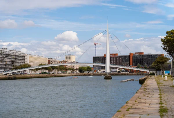 Havre Frankrike Augusti 2021 Havres Centrum Normandie Frankrike Med Gångbron — Stockfoto