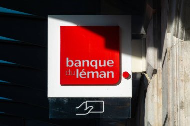 Cenevre, İsviçre - 3 Ekim 2025: Banque du Leman, bireysel ve kurumsal müşterilere kişisel finansal hizmetler sağlamak için kurulmuş bir İsviçre özel bankasıdır. Merkezi Cenevre 'de..