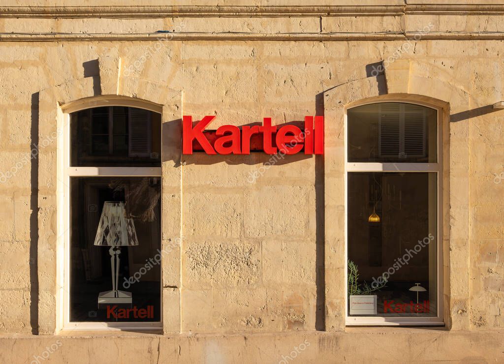 Caen, France - August 9, 2025: Kartell company is known for its industrial production of the finest quality design objects