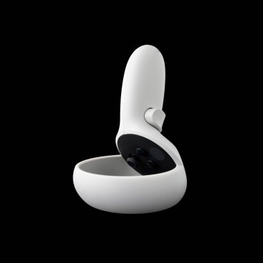 Sanal Gerçeklik Kontrolörü izole edildi. VR Kontrolörü. Geleceğin 3 boyutlu oyun jiroskobu Joystick.