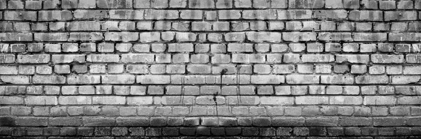 グランジグレーホワイトレンガの壁の背景 壁の経年変化 憂うつなレンガ屋 グランジーブラックダークストーンウォールの背景 — ストック写真