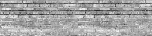 Grunge Ultimate Grey Brick Wall Background Large Banner Aged Gray — Stock Photo, Image