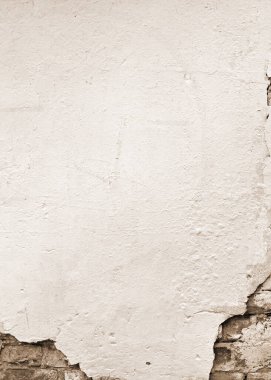 Duvar Tuğlası Soyma Alçı Arkaplanı. Sepya Ton Tuğlalı Tuğla Yapısı Tasarım İçin.