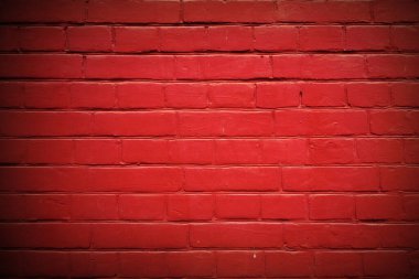 Çatı katı, kırmızı tuğlalı duvar dokusu, Vignette arka planı. Koyu Turuncu Tuğla Ev Görünümü İzole Edildi.