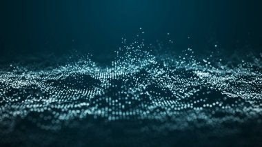 Arkaplanda soyut bir kompozisyon. Bağlantı yapısı. Üçgenleri, noktaları ve çizgileri birleştiren bir arka plan. 3d oluşturma.