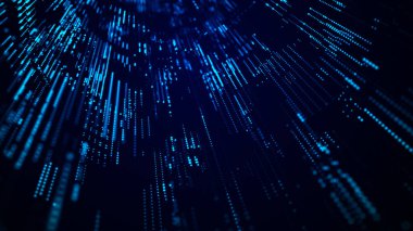 Arkaplanda soyut bir kompozisyon. Bağlantı yapısı. Noktaları ve çizgileri birleştiren bir arka plan. 3d oluşturma.