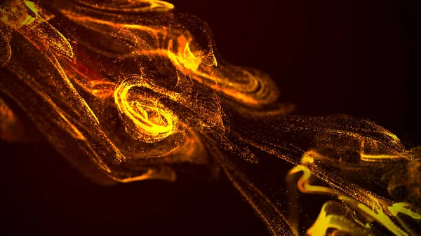 塵粒子の渦 抽象的な断片 3Dレンダリング — ストック写真