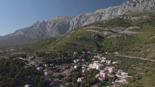 Vista aérea de la región de Krvavica, Croacia, Makarska Riviera 2021 — Vídeos de Stock